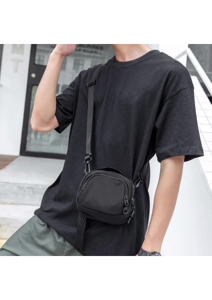 Erkek Tek Omuz Askılı Çanta Hafif Rahat Erkek Çantası Taşınabilir Spor Küçük Sırt Çantası Mini Cep Telefonu Çantası (Yurt Dışından) indirimleri