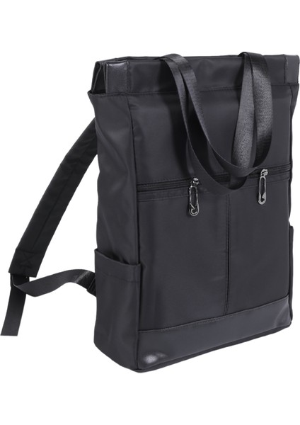 Dizüstü Sırt Çantası Kadın Büyük Kapasiteli Bayanlar El Çift Omuz Çantaları Kadın Sırt Çantası Satchel Seyahat Çantaları Siyah (Yurt Dışından)