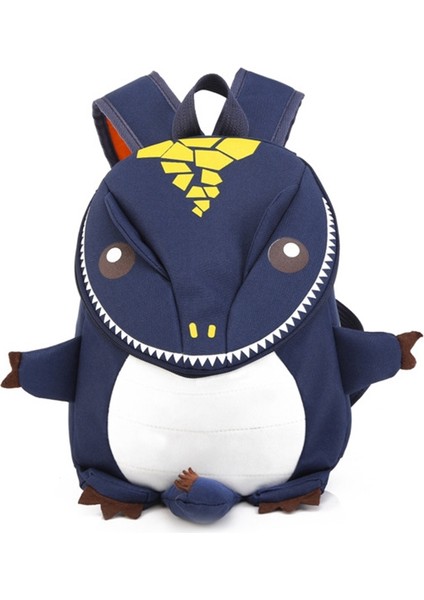3D Dinozor Sırt Çantası Erkek Çocuk Sırt Çantası Çocuk Anaokulu Küçük Çanta Kız Hayvan Schoolbag Geri Lacivert (Yurt Dışından)