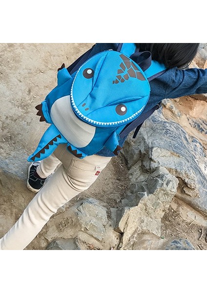 3D Dinozor Sırt Çantası Erkek Çocuk Sırt Çantası Çocuk Anaokulu Küçük Çanta Kız Hayvan Schoolbag Geri Lacivert (Yurt Dışından) modelleri