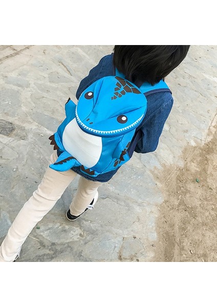 3D Dinozor Sırt Çantası Erkek Çocuk Sırt Çantası Çocuk Anaokulu Küçük Çanta Kız Hayvan Schoolbag Geri Lacivert (Yurt Dışından) indirimleri