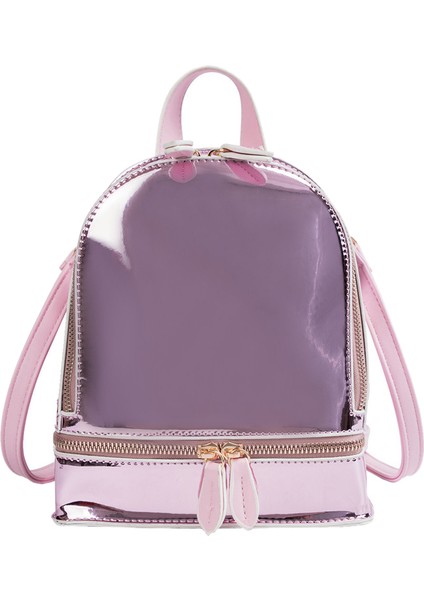 Kore Tarzı Omuz Çantası Kadın Gelgit Mini Sırt Çantaları Şeker Renk Öğrenci Küçük Sırt Çantası Yaz Seyahat Sırt Çantası Pembe (Yurt Dışından)