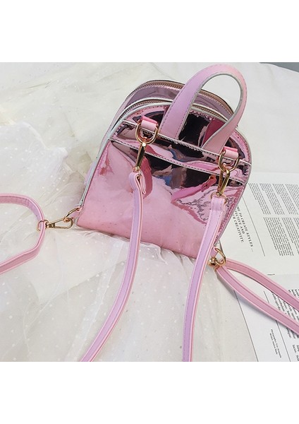 Kore Tarzı Omuz Çantası Kadın Gelgit Mini Sırt Çantaları Şeker Renk Öğrenci Küçük Sırt Çantası Yaz Seyahat Sırt Çantası Pembe (Yurt Dışından) fırsatları