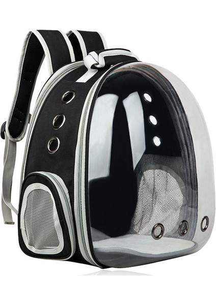 Pet Kedi Sırt Çantası Küçük Köpek Taşıma Kafesi Açık Seyahat Rahat Nefes Köpek Yavrusu Genişletilebilir Taşıyıcı Sırt Çantası Siyah (Yurt Dışından)