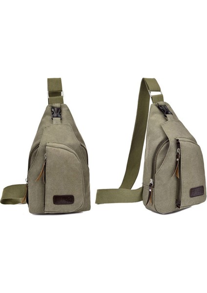 Armygreen Sıcak Rahat Uni Kanvas Göğüs Çantası Çok Fonksiyonlu Açık Hava Yürüyüş Spor Askılı Çanta Omuzdan Askili Çanta Sırt Çantası Cüzdan (Yurt Dışından) fırsatları