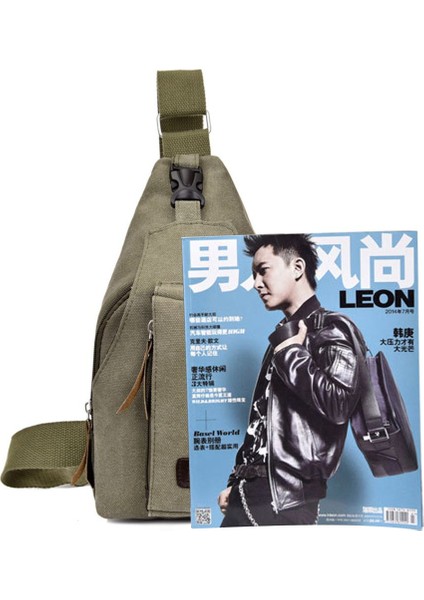 Armygreen Sıcak Rahat Uni Kanvas Göğüs Çantası Çok Fonksiyonlu Açık Hava Yürüyüş Spor Askılı Çanta Omuzdan Askili Çanta Sırt Çantası Cüzdan (Yurt Dışından) indirimleri