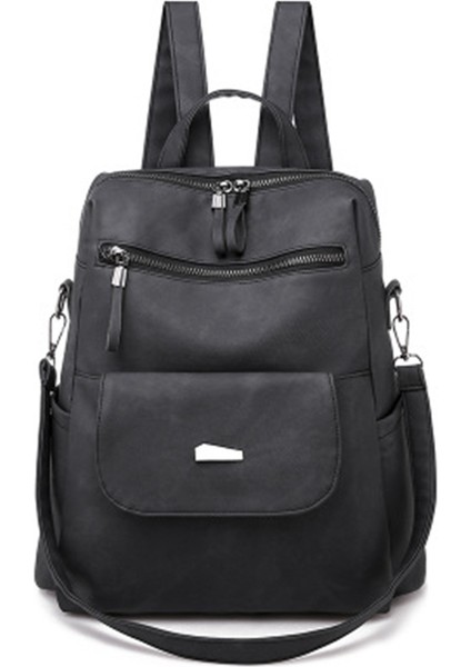 Rahat Sırt Çantası Kadın Omuz Çantası Retro Seyahat Çantası Seyahat Sırt Çantası Okul Genç Kız Sırt Çantası Siyah (Yurt Dışından)