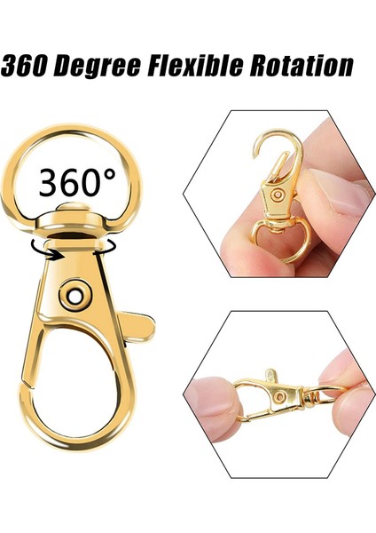 100 Adet Döner Klipsler Kordon Yaylı Kancalar Anahtarlıklar, Anahtarlık Klip Kancaları Istakoz Pençesi Tokalar Takı Dıy El Sanatları Için (Yurt Dışından) modelleri