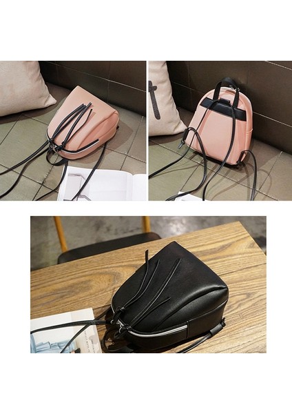 Moda Bayan Sırt Çantası Mini Deri Omuz Çantası Küçük Seyahat Sırt Çantası Okul Kız Schoolbag Telefonu Çanta Kahverengi (Yurt Dışından) fırsatları