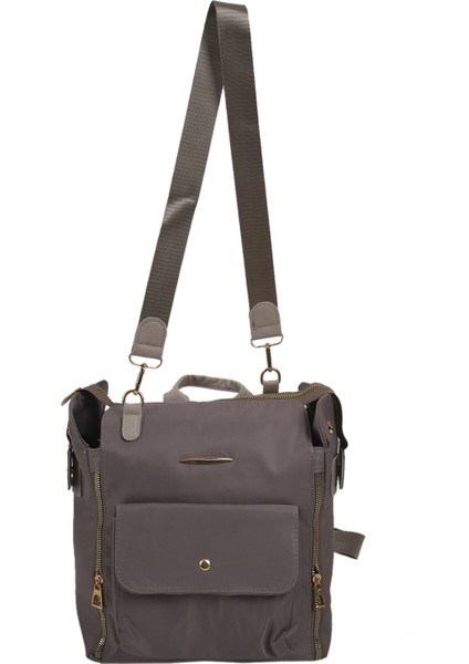 Su Geçirmez Oxford Kumaş Sırt Çantası Bayanlar Rahat Büyük Kapasiteli Hafif Vahşi Sırt Çantası Basit Açık Seyahat Çantası Haki (Yurt Dışından)