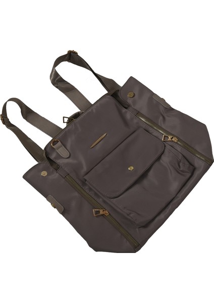 Su Geçirmez Oxford Kumaş Sırt Çantası Bayanlar Rahat Büyük Kapasiteli Hafif Vahşi Sırt Çantası Basit Açık Seyahat Çantası Haki (Yurt Dışından) modelleri