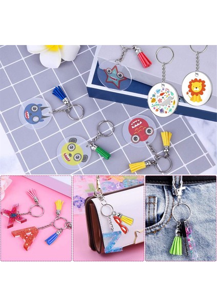 30 Adet Akrilik Anahtarlık Boşlukları, Dıy Işçiliği Vinil Projeleri Için Şeffaf Boş Anahtarlıklar Seti (Yurt Dışından) fiyatları