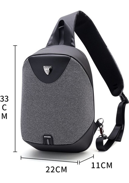 Koyu Gri Yeni Erkek Moda Spor Anti-Hırsızlık Göğüs Çantası Omuz Askılı Çanta Açık Hava Sporları Sürme Sırt Çantası (Yurt Dışından) fiyatları