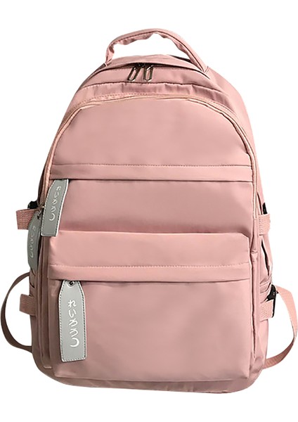 Uni Sırt Çantası Için Genç Okul Çantaları Genç Öğrenci Kitap Çantaları Büyük Kapasiteli Naylon Çanta Okul Pembe (Yurt Dışından)