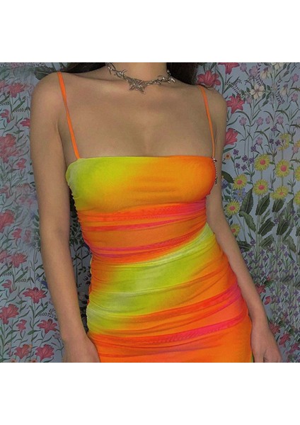 Kadın Yeni Stil Y Kalça Baskı ve Boyama Askılı Kısa Etek Çok Renkli S (Yurt Dışından) fırsatları