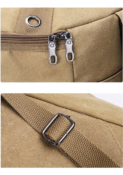 Büyük Kapasiteli Erkekler ve Kadınlar Seyahat Bagaj Sırt Çantası Dağcılık Sırt Çantası Bagaj Kanvas Çanta, Haki (Yurt Dışından) modelleri