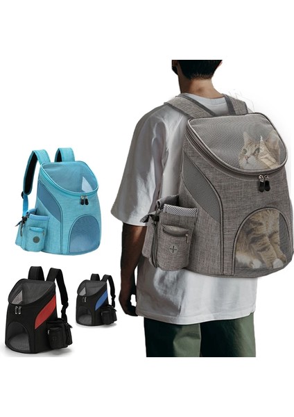 Nefes Köpek Taşıma Çantası Evcil Hayvan Taşıyıcı Çanta Kediler Çift Omuz Çantası Güvenlik Fermuarlı Açık Hava Seyahat Sırt Çantası, B (Yurt Dışından) fiyatları