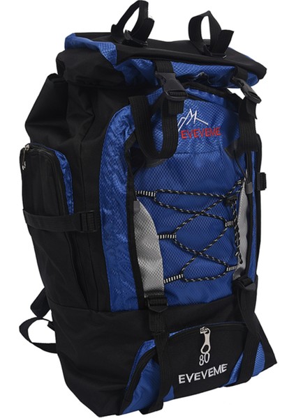 Eveveme 80L Yük Su Geçirmez Sırt Çantası Sırt Çantası Bagaj Açık Yürüyüş Kamp Seyahat Mavi (Yurt Dışından) fiyatları