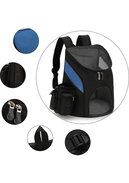 Nefes Köpek Taşıma Çantası Evcil Hayvan Taşıyıcı Çanta Kediler Çift Omuz Çantası Güvenlik Fermuarlı Açık Hava Seyahat Sırt Çantası, B (Yurt Dışından) modelleri