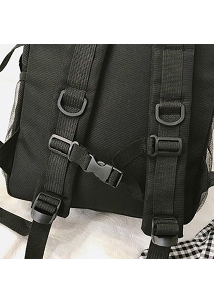 Japon Sırt Çantası Kız Öğrenci Kanvas Düz Çanta Okul Çantası Bilgisayar Seyahat Çantası Büyük Kapasiteli Sırt Çantası (Yurt Dışından) fiyatları