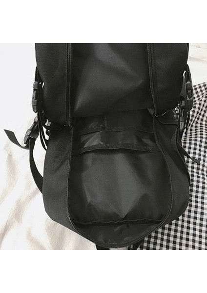 Japon Sırt Çantası Kız Öğrenci Kanvas Düz Çanta Okul Çantası Bilgisayar Seyahat Çantası Büyük Kapasiteli Sırt Çantası (Yurt Dışından) indirimleri