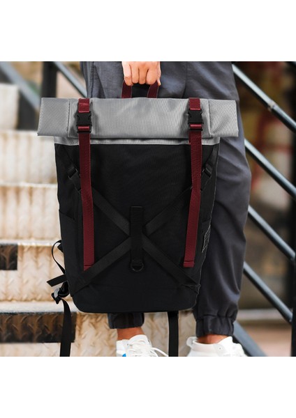 Rulo Kapak Renkli Omuz Çantası Erkek Çantası Eğlence Seyahat Çantası Oxford Bez Çanta Rahat Sanat Benzersiz Sırt Çantası (Yurt Dışından) fiyatları