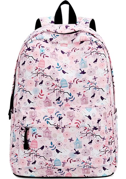 Su Geçirmez 15.6 Inç Dizüstü Sırt Çantası Kadın Moda Kız Sırt Çantası Kadın Çantası Pembe Çok Fonksiyonlu Sırt Çantası Büyük Kapasiteli (Yurt Dışından)