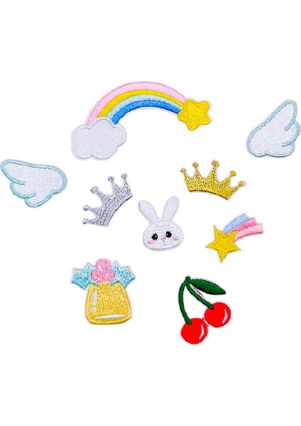 30 Adet Sevimli Sırt Çantası Aksesuarları Bez Çıkartmalar Japon Nakış Yamaları Kumaş Etiketleri Dekoratif Nakış Çıkartmalar (Yurt Dışından)