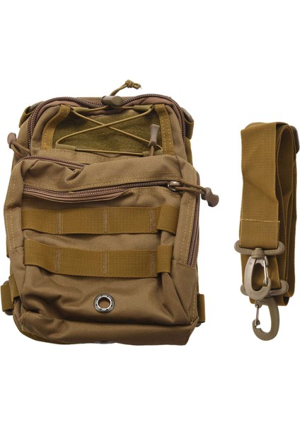 Açık Spor Göğüs Çantası Sling Omuz Çantası Kamp Yürüyüş Sırt Çantası Tırmanma Çok Fonksiyonlu Haki (Yurt Dışından) fiyatları