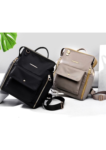 Kadın Klasik Sırt Çantası, Şık Yumuşak Çanta Su Geçirmez Olabilir, Hafif Günlük Çanta Katı Gri (Yurt Dışından) fiyatları