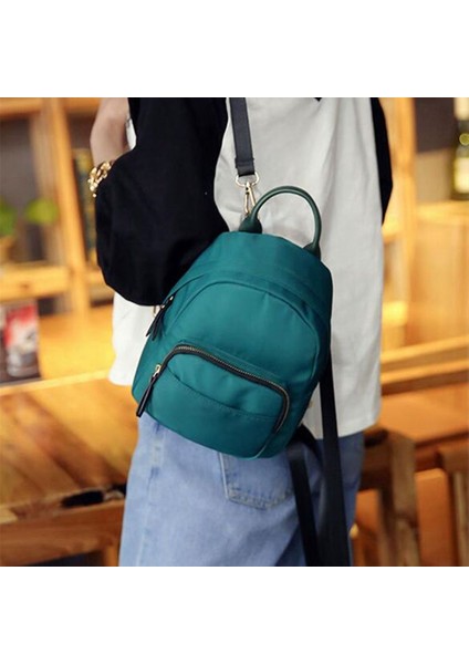 Kadın Sırt Çantası Naylon Omuz Okul Seyahat Çantası Küçük Rahat Sırt Çantası (Mavi) (Yurt Dışından) fırsatları