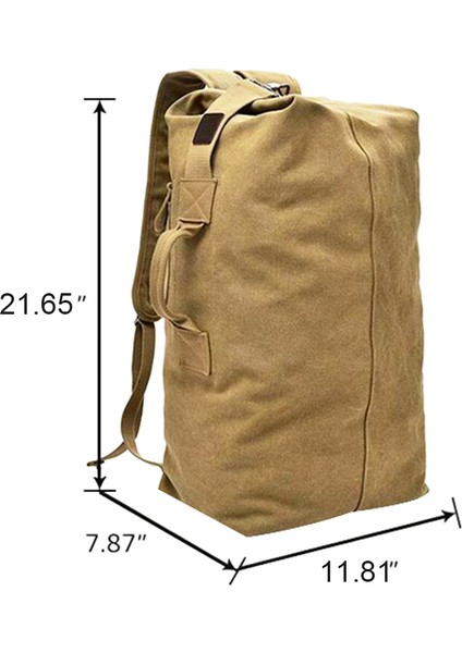 Büyük Kapasiteli Tırmanma Çantası Erkek Sırt Çantası Yürüyüş Seyahat Çantası Spor Çantası Kanvas Omuz Çantası Yeşil L (Yurt Dışından) modelleri