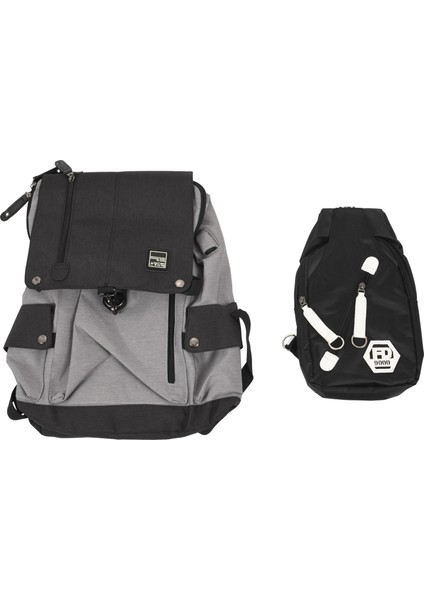 Fengdong Moda Gri Sırt Çantası Omuz Çantası Erkek Moda En Iyi Seyahat Sırt Çantaları Günlük Sırt Çantası Laptop Çantaları Genç Erkek Sırt Çantaları (Yurt Dışından)