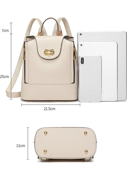 Moda Basit Renk Eşleşen Sırt Çantası Rahat Kolej Tarzı Kadın Sırt Çantası (Yurt Dışından) modelleri