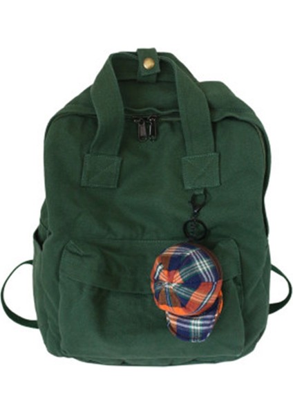 Kadın Sırt Çantası Moda Kanvas Ortaokul Öğrencisi Okul Çantası, Büyük Kapasiteli Seyahat Sırt Çantası Yeşil (Yurt Dışından)