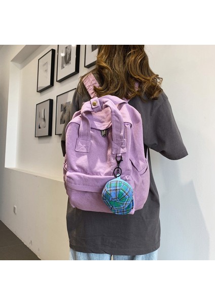 Kadın Sırt Çantası Moda Kanvas Ortaokul Öğrencisi Okul Çantası, Büyük Kapasiteli Seyahat Sırt Çantası Yeşil (Yurt Dışından) fırsatları