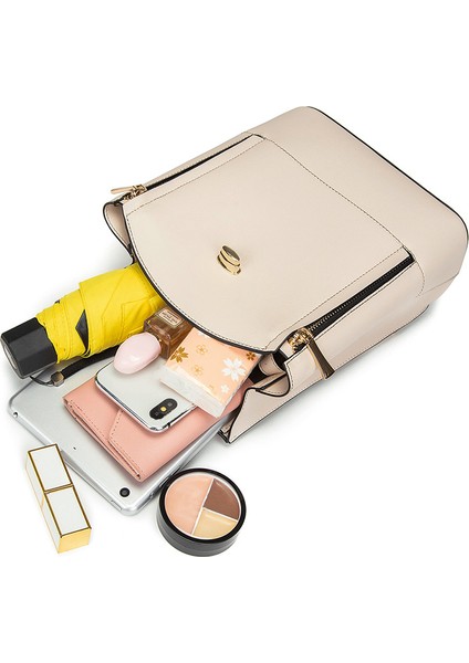 Moda Basit Renk Eşleşen Sırt Çantası Rahat Kolej Tarzı Kadın Sırt Çantası (Yurt Dışından) fırsatları