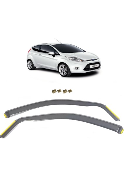Ford Fiesta 2008-2017 Model Füme Renk Içten Geçme 2'li Cam Rüzgarlığı