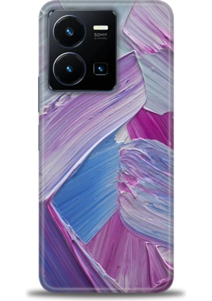 Vivo Y35 Kılıf Hd Baskılı - Purple + 9h Nano Ekran Koruyucu