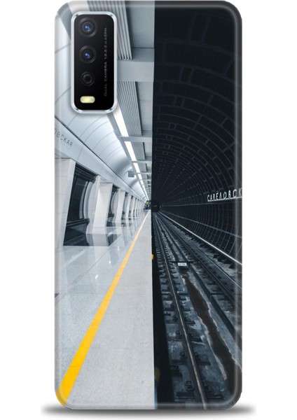 Vivo Y20S Kılıf Hd Baskılı - Metro Station + 9h Nano Ekran Koruyucu