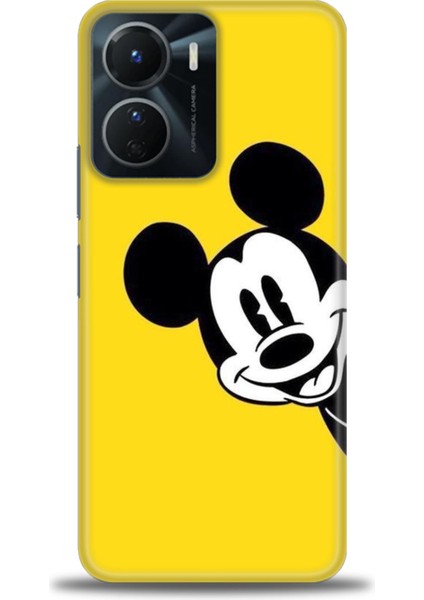 Vivo Y16 Kılıf Hd Baskılı - Sarı Mickey Mouse + 9h Nano Ekran Koruyucu