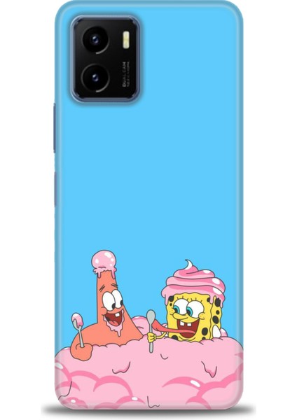 Vivo Y33S Kılıf Hd Baskılı - Spongebob + 9h Nano Ekran Koruyucu