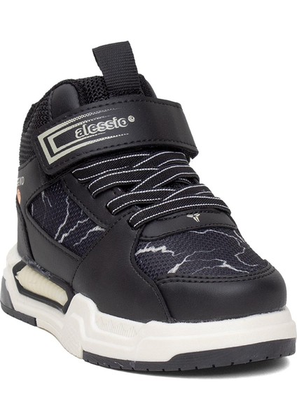 Elit ASCNK042 Patik Erkek Çocuk Hi Sneaker Siyah