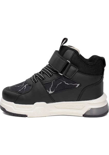 Elit ASCNK042 Patik Erkek Çocuk Hi Sneaker Siyah
