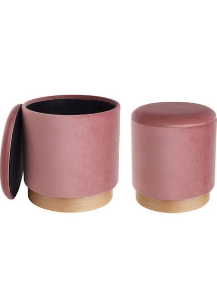 424031 "mashıke" Pembe 2'li Set Puf 42CM Yüksekliğinde 37CM Çapında fiyatları