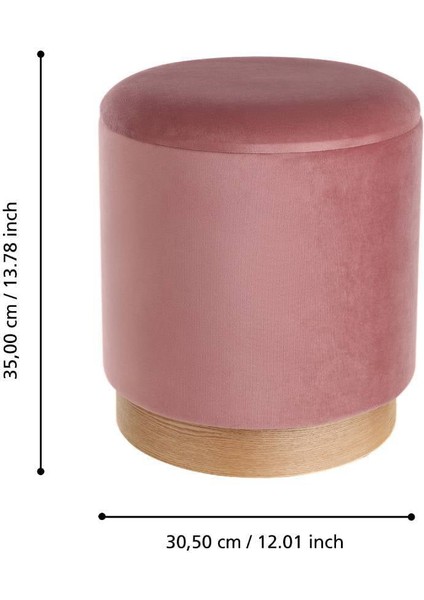 424031 "mashıke" Pembe 2'li Set Puf 42CM Yüksekliğinde 37CM Çapında fırsatları