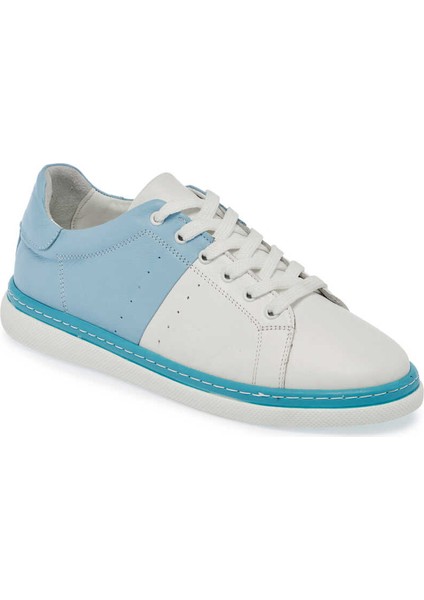 Beyaz Hakiki Deri Kadın Sneaker - K24I1AY67339-Q5S
