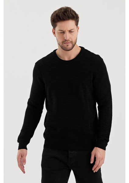 Alexandergardı Bisiklet Yaka Çizgi Dokulu Regular Fit Kazak (E24-EZE-10) fiyatları