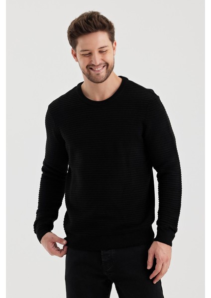 Alexandergardı Bisiklet Yaka Çizgi Dokulu Regular Fit Kazak (E24-EZE-10) fırsatları