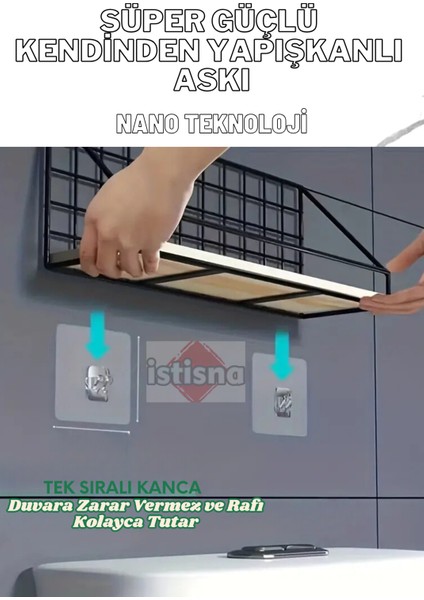 18 Adet Süper Güçlü Şeffaf Çerçeve Askısı Lekesiz Duvar Yapışkanı Mutfak Banyo Raf Tutucu Aksesuarı